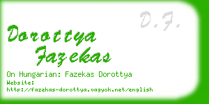 dorottya fazekas business card